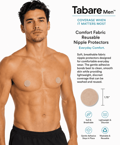 Tabare Men Comfort Fabric Reusable Nipple Protectors